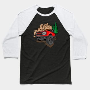 Ford Bronco Design - Red Bronco Baseball T-Shirt